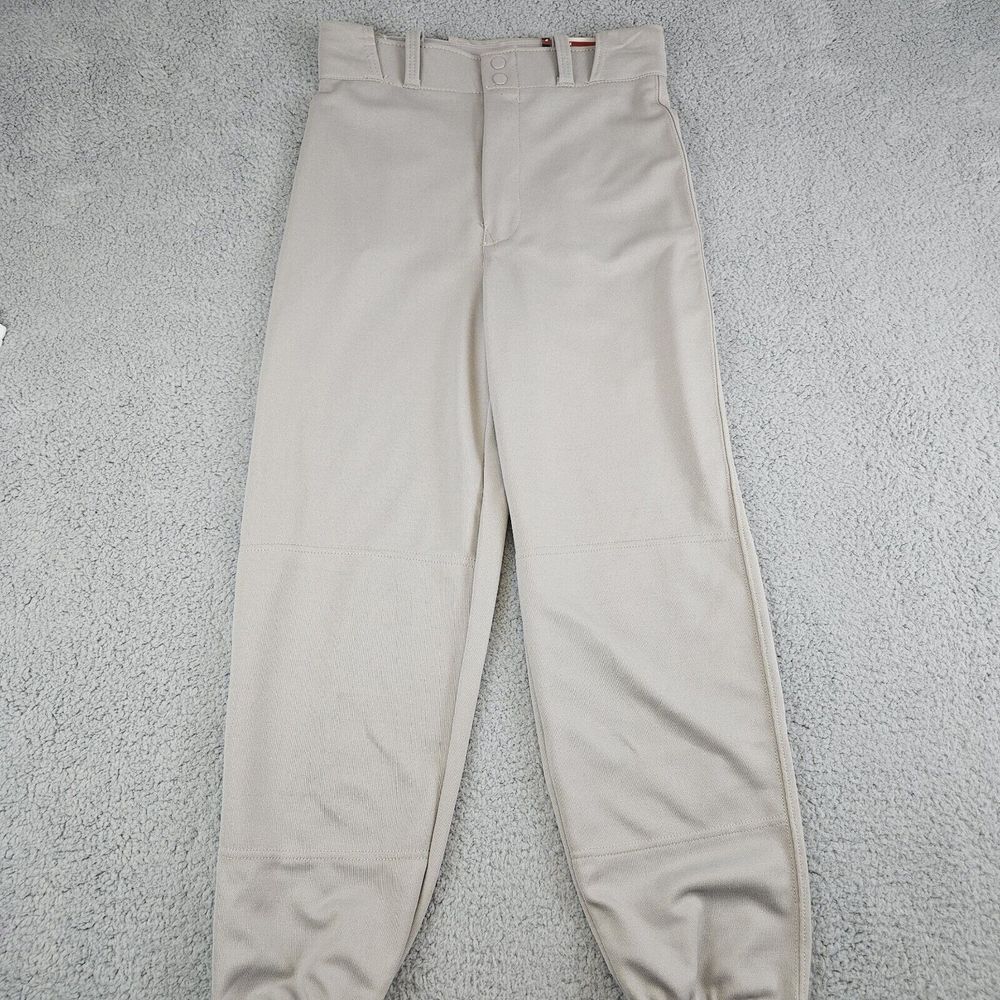 Champro Baseball‎ Zip pants Adult M Gray Pro Belt Loops Double Button Polyester
